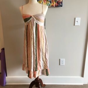 Forever21 ruffle trim dress with removable straps (no lining)